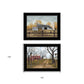 Set Of Two Country Roads 2 Black Framed Print Wall Art
