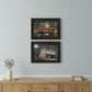 Set Of Two Midnight Moon 2 Black Framed Print Wall Art