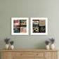 Set Of Two At The Movies 1 White Framed Print Wall Art