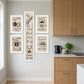 Set Of Five Kitchen Friendship 5 White Framed Print Kitchen Wall Art