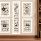 Set Of Five Kitchen Friendship 5 White Framed Print Kitchen Wall Art