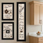 Set Of Five Kitchen Friendship Black Framed Print Kitchen Wall Art