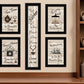 Set Of Five Kitchen Friendship Black Framed Print Kitchen Wall Art