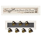 Set Of Two Kitchen Print and Mug Rack White Framed Kitchen Wall Art