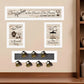 Set Of Four Kitchen Collection Seven Peg Mug Rack White Framed Print Kitchen Wall Art