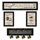 Set Of Four Kitchen Collection with Seven Peg Mug Kitchen Wall Art