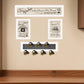 Set Of Four Kitchen Print 33x8 and Mug RackHorizonal 27x8x3 White Frame White Framed Print Kitchen Wall Art
