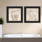 Set Of Two Soak and Unwind 1 Black Framed Print Bathroom Wall Art