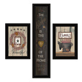 Set Of Three The Primitive Kitchen Black Framed Print Kitchen Wall Art