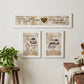 Set Of Three Love of Nature Kitchen White Framed Print Kitchen Wall Art