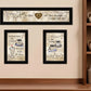 Set Of Three Love of Nature Kitchen Black Framed Print Kitchen Wall Art