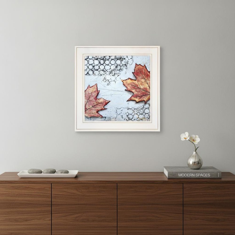 Channeling Fall 3 White Framed Print Wall Art