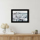 Birds on a Pier 3 Black Framed Print Kitchen Wall Art