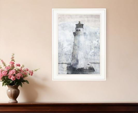 Lighthouse 1 White Framed Print Wall Art