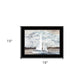 Sailboat on Water 3 Black Framed Print Wall Art