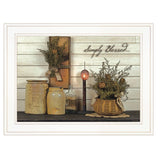 Simply Blessed 1 White Framed Print Kitchen Wall Art