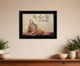 May All Your Days be Blessed Collection Black Framed Print Wall Art
