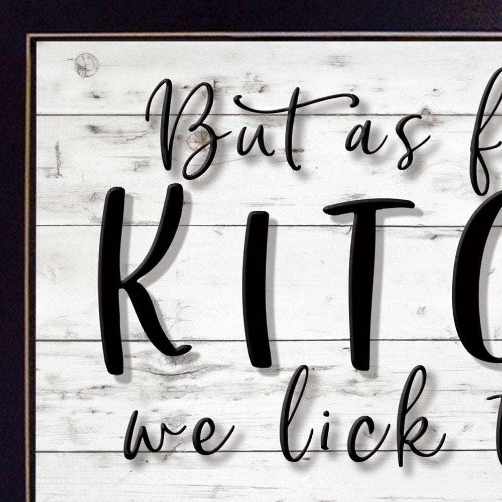 We lick the Spoon 3 Black Framed Print Kitchen Wall Art