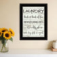Laundry 2 Black Framed Print Bathroom Wall Art
