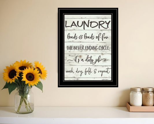 Laundry 2 Black Framed Print Bathroom Wall Art