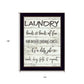 Laundry 3 Black Framed Print Bathroom Wall Art