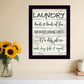 Laundry 3 Black Framed Print Bathroom Wall Art