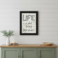 Life is too Short 2 Black Framed Print Wall Art