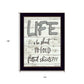 Life is too Short 3 Black Framed Print Wall Art