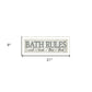 Bath Rules 1 White Framed Print Bathroom Wall Art
