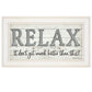 Relax 3 White Framed Print Bathroom Wall Art