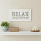 Relax 3 White Framed Print Bathroom Wall Art