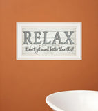 Relax 3 White Framed Print Bathroom Wall Art