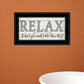 Relax 4 Black Framed Print Bathroom Wall Art
