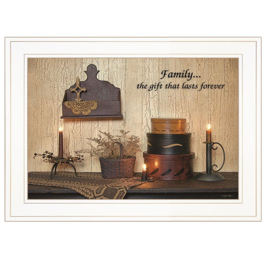 Forever Family White Framed Print Wall Art