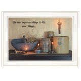 The Most Important Things White Framed Print Wall Art