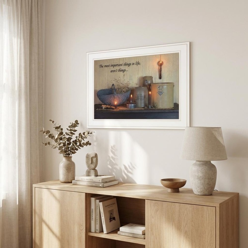 The Most Important Things White Framed Print Wall Art