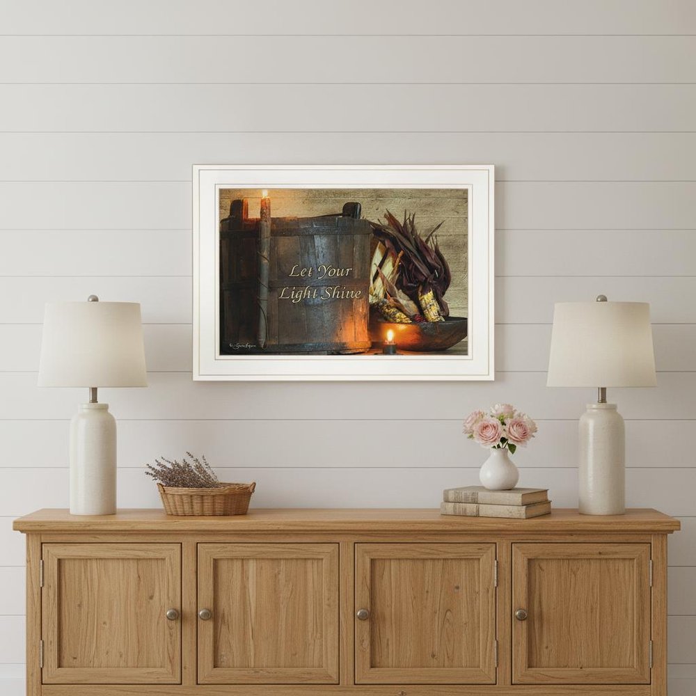 Indian Corn 2 White Framed Print Wall Art