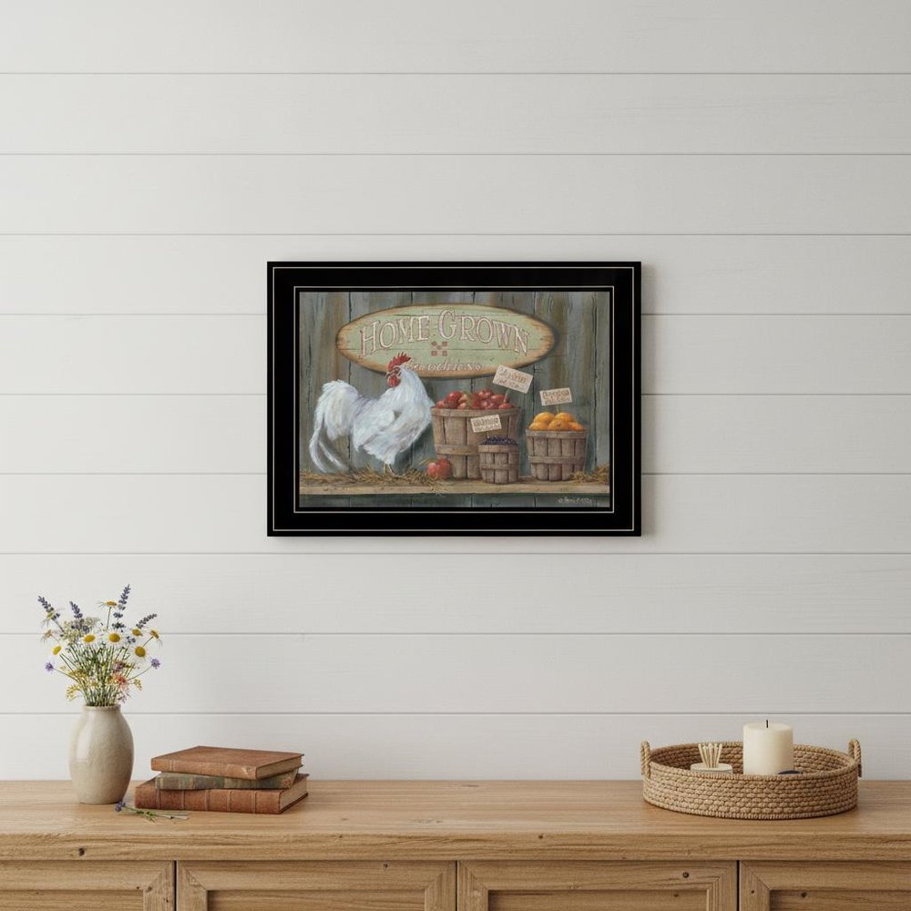 Home Grown 3 Black Framed Print Wall Art