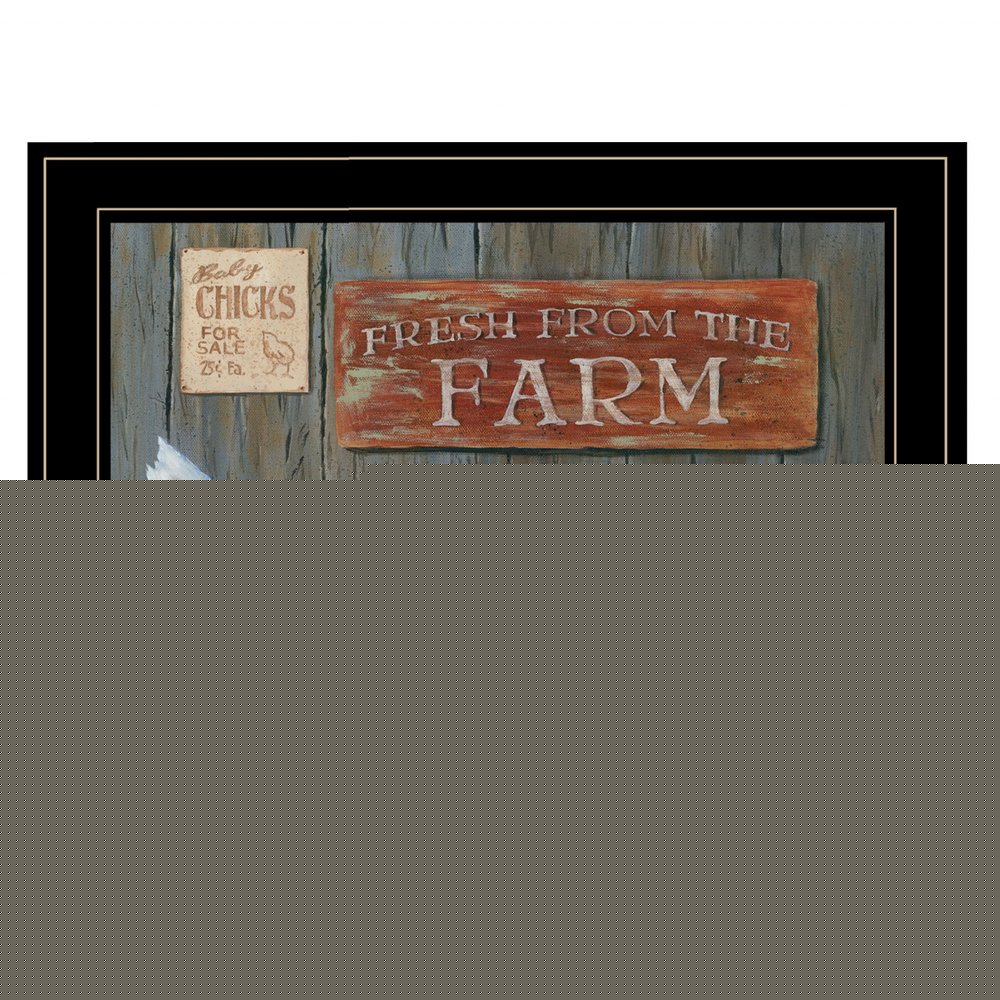 Fresh from the Farm 3 Black Framed Print Wall Art