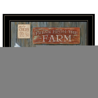 Fresh from the Farm 3 Black Framed Print Wall Art