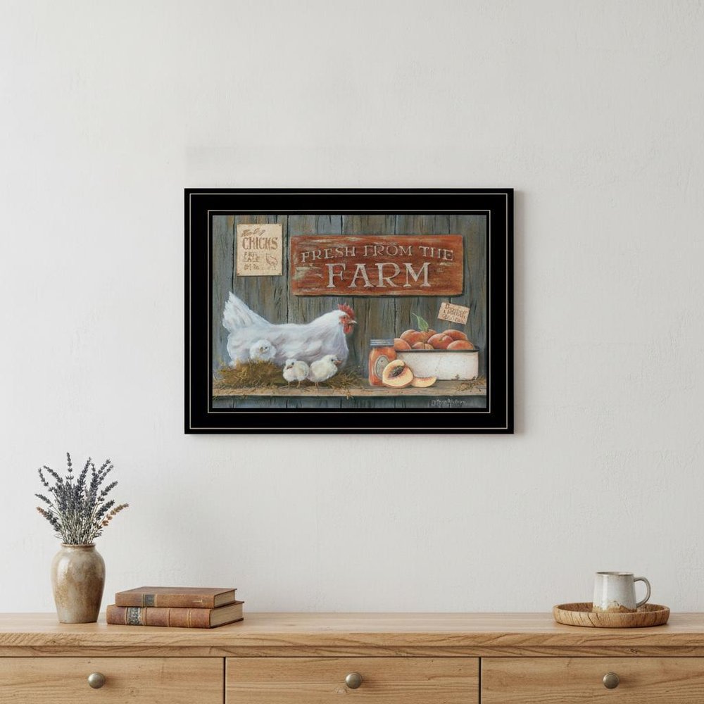 Fresh from the Farm 3 Black Framed Print Wall Art
