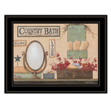 Country Bath 12 Black Framed Print Bathroom Wall Art