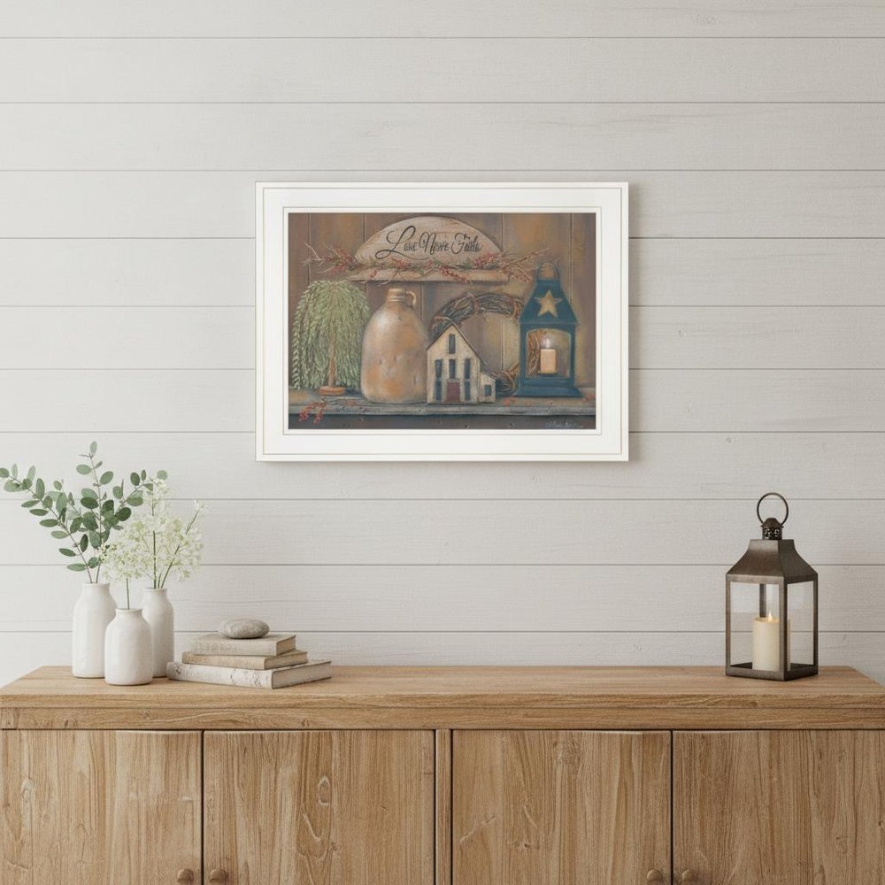 Love Never Fails 5 White Framed Print Wall Art