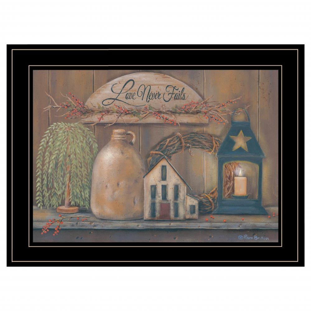 Love Never Fails 6 Black Framed Print Wall Art