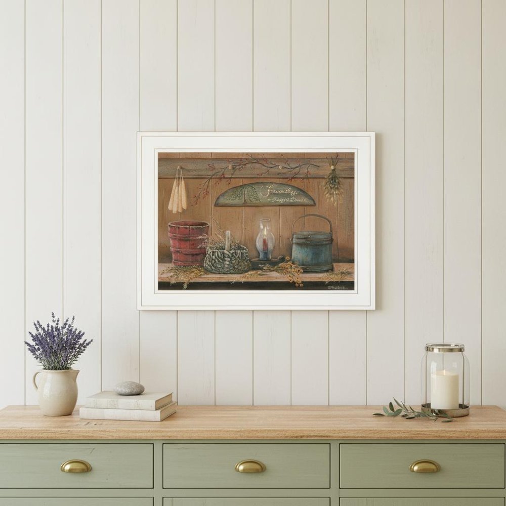 Treasures on the Shelf I 2 White Framed Print Wall Art