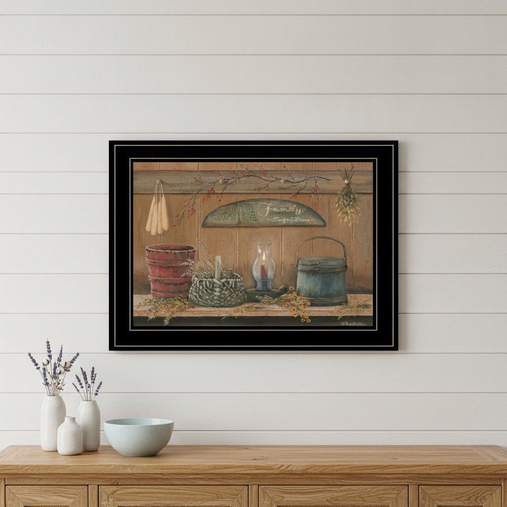 Treasures on the Shelf I 3 Black Framed Print Wall Art