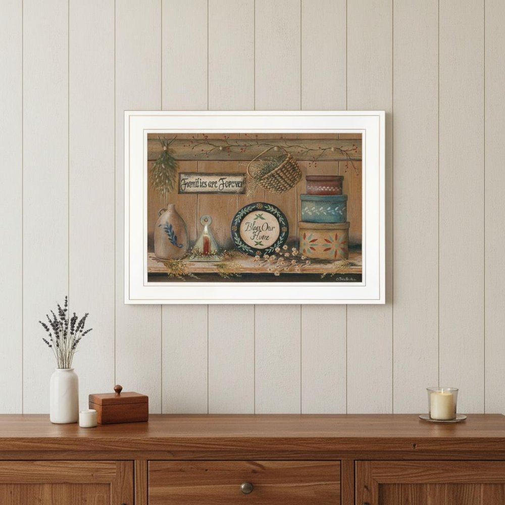 Treasures on the Shelf II 2 White Framed Print Wall Art