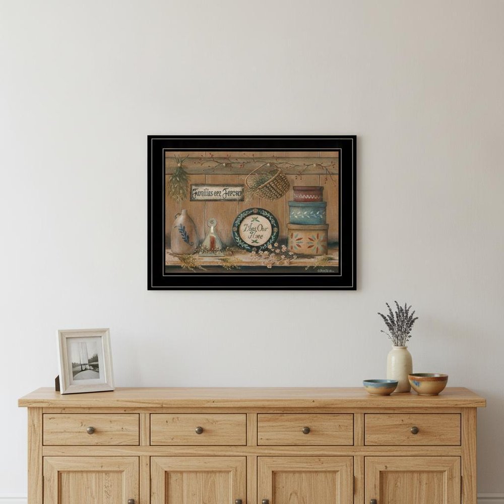 Treasures on the Shelf II 3 Black Framed Print Wall Art