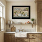 Garden Farmhouse Kitchen Black Framed Print Kitchen Wall Art