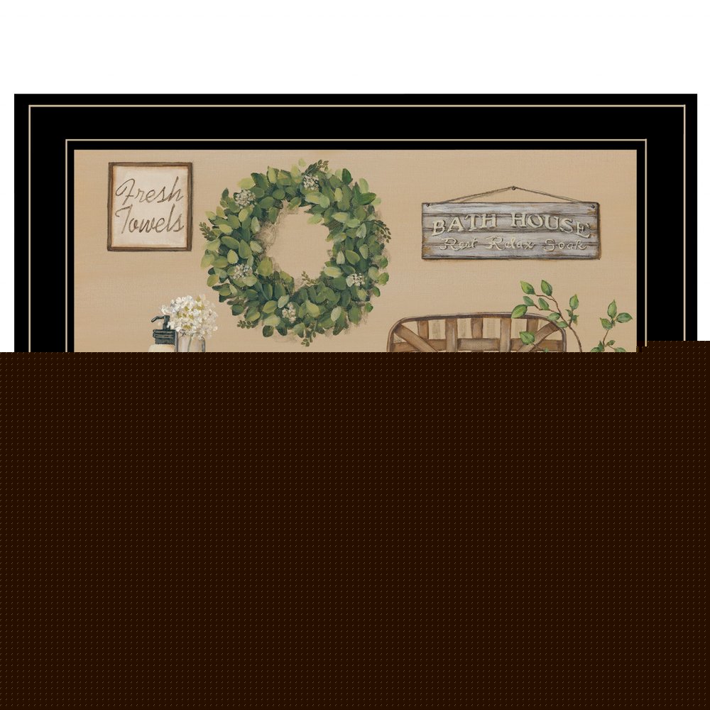 Farmhouse Bath I 3 Black Framed Print Bathroom Wall Art